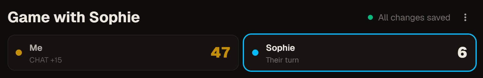 Both players' scores